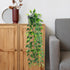 1Pcs Der Rose Small Fake Hanging Plants Artificial Pea Pod Faux Hanging Plants Indoor for Home Room Shelf Bookshelf
