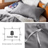 Bedsure Twin/Twin XL Duvet Cover Kids - Soft Double Brushed 2 pcs Grey Duvet Cover with Zipper Closure & Pillow Sham