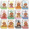 MALEBAZI Cute Golden Doodle Holiday Kitchen Towels Set of 12, Funny Dog Hand