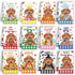 MALEBAZI Cute Golden Doodle Holiday Kitchen Towels Set of 12, Funny Dog Hand