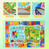 3x5 Maxsoft Kids Area Rugs for Playroom, Educational TPR Non Slip Play Mat for Classroom Bedroom, Washable Learning