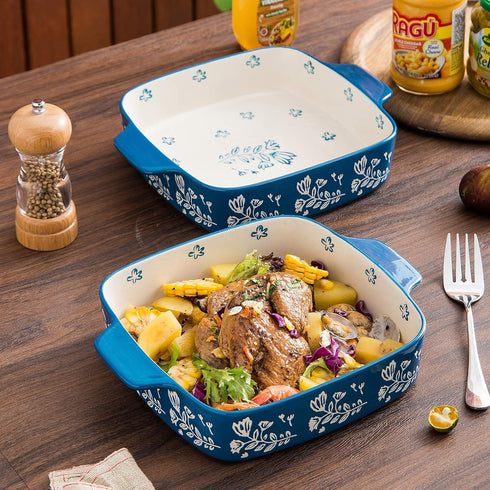 Wisenvoy 9x9 Ceramic Brownie Pan, Baking Dish, Casserole Dish, Lasagna Pan, Bakeware Set