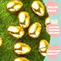 18Pcs 2.3" JOYIN Gold Easter Eggs, Metallic Plastic Empty Eggs Fillable for Easter Hunt Supplies, Basket Stuffers, Toys