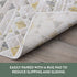 Edenbrook Area Rugs for Living Room, Cream and Gray Abstract Triangle Low Pile Rug, 2.5x6 for High Traffic Areas