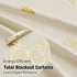 84 Inches Grommet Jubilantex Ivory Gold Butterfly Blackout Curtains Long with Black Layer Thermal Insulated Window