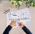 50 11"x 17" 2 Gift Boutique Kids Activity Place Mats Disposable Paper Sided Color Your Own Fun Time Coloring and Puzzle