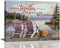 Fishing Wall Art, Farmhouse Lake Cabin Pictures Canvas Prints for Bathroom, Living Room, Bedroom 16"x12"