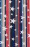 Elrene Home Fashions Patriotic Stars on Red, White, Blue and Black Wood Grain Stripes Vinyl Flannel Back Tablecloth,