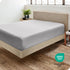 Bare Home Fitted Bottom Sheet Queen, Premium 1800 Microfiber, Ultra-Soft, Light Grey