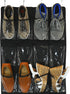 Simple Houseware 24 Pockets Large Clear Pockets Over The Door Hanging Shoe Organizer, Black (56" x 22.5")