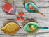 Ice Cracks Leaf Ceramic Spoon Rest for Stove Top, Cute Cooking Spoon Holder for Kitchen Counter 1 PCS (Sapphire)