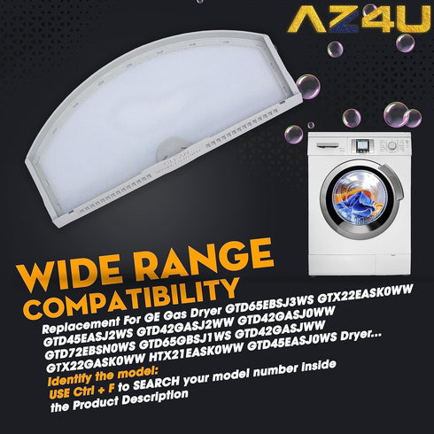 Replacement Dryer Lint Screen for GE Gas Dryer Models GTD65EBSJ3WS, GTX22EASK0WW, GTD45EASJ2WS, and more