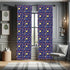 Lunarable Space Curtains, Astronomy Themed Window Treatments, 2 Panel Set for Living Room, Purple Blue