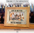 Pavilion Gift Company 67724 Life is Better Music People 4x6 MDF Wall Hanging Picture Frame, Brown