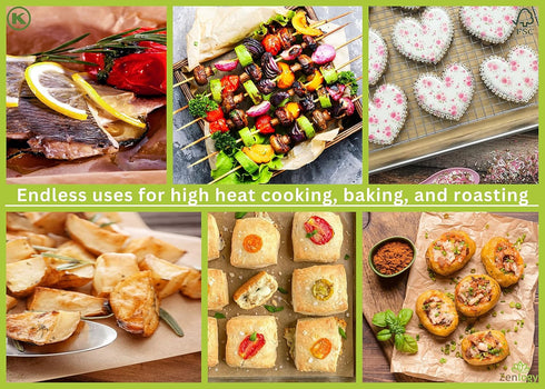 Parchment Paper Sheets 12x16, 100 Sheets for Baking, Unbleached High Heat Non-Stick Pre-Cut for Half Sheet
