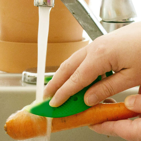 Vegetable Scrubber Brush : Double Sided Fruit and Vegetable Scrubber - Multi Use: Potato Scrubber - Carrot Brush