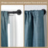 Industrial Curtain Rods for Windows, Blackout Wrap Around Curtain Rod, 48 to 84 Inches, 7/8 Inch Diameter