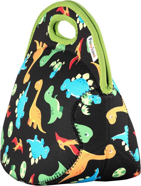 Pack, FUN KINS Insulated Lunch Bag for Kids, Spacious, Durable, Machine Washable, Premium Quality, Interior Pocket