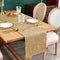 Farmhouse Rustic Faux Linen Table Runner Neutral Coffee Table Runners Double Layer