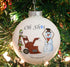 Tree Buddees Oh Sh*t Funny Snowblower vs Snowman Glass Bulb Ornament