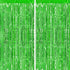 CHRORINE 2pcs 3ft x 8.3ft Green Tinsel Foil Fringe Curtains, Streamers Backdrop for Birthday Jungle Safari Party