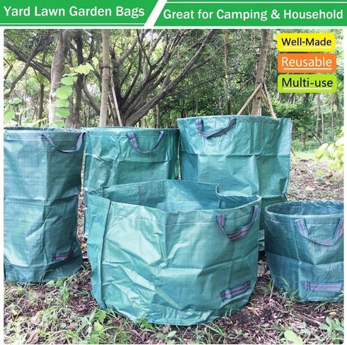 3-Pack 106 Bags(D31,H31 inch) 4 Professional Gallon Large Lawn Garden Big Yard Waste Bags with Gardening Gloves