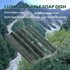 2PCS Koville Indian Natural Green Marble Soap Dish for Shower, Stone Soap Tray for Bathroom, Marble Bar Soap Holder