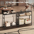 31.5" 2-Tier Homeiju Entryway Table Width, Console Table with Adjustable Shelves, Industrial Sofa Table with Storage
