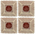 Set 4 12 inch, Simhomsen of Small Mini Lace Table Doilies Square Victorian Style and Vintage Look