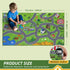 32"x60" BEQHAUSE Kids Play Mat, Green City Map Race Track Children Rugs Great for Playing with Cars, Play Area Rug Road