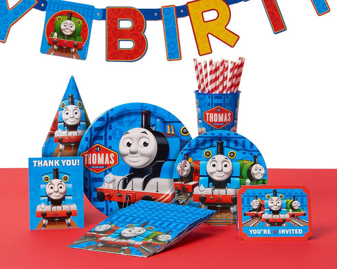 Multicolor Thomas All Aboard Luncheon Napkins - Pack Of 16, 6.5" x 6.5", Premium Quality Design