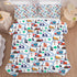 Set Set 1 1 Cartoon Truck Comforter Twin: Construction Bedding for Boys Kids Children Bedroom Dorm White Cute Cars