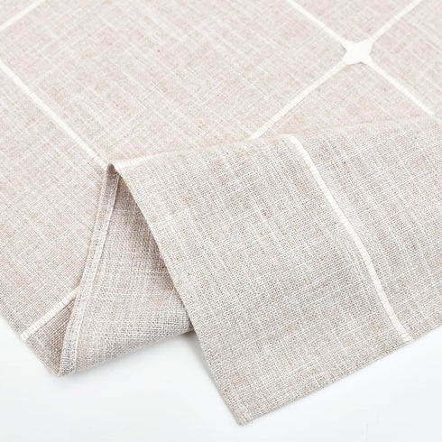 36 36 inch NEWISHER Farmhouse Embroidered Plaid Tablecloth Lattice Fabric Table Cloth Small Square Rustic Brown