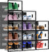 BALEINE 12 Pack Stackable Shoe Storage Boxes Fit Size 9, Thickened Clear