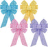 Whaline 4pcs Spring Wreath Bow, Large Colorful Easter Decoration Ribbon Bows in Pink, Purple, Yellow, Blue
