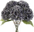 Jim's Cabin Silk Hydrangea Flowers, 5 Big Heads Fake Flower Bunch Bouquet for Home Wedding Party Decor DIY (Gray)