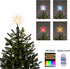 9.85'' 3D Smart Christmas Star Tree Topper Lighted Plug in, Outdoor Foldable Lightweight Moravian Star Tree Topper