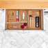 Seville Classics Bamboo Organizer Storage Bins, 5 Piece Set for Kitchen, Office, Makeup