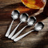 KEAWELL Premium 7" Louise Soup Spoons, 18/10 Stainless Steel, Dishwasher Safe Set of 4