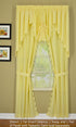 Today's Curtain Orleans Scallop Curtain, Buttercup 45" Panel Pair, 4-Piece Set, 60" W x 45" L