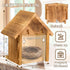 Window Bird Houses for Outside, Clear Bird House with 2 Powerful Hooks, Hanging Wooden Birdhouses for Outdoors