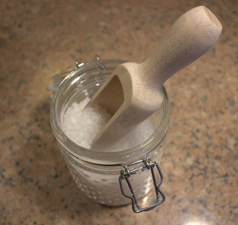 efo Large Wooden Scoop Set of 3 - Rustic Bathsalt Scoop, Multipurpose Wooden Spoon
