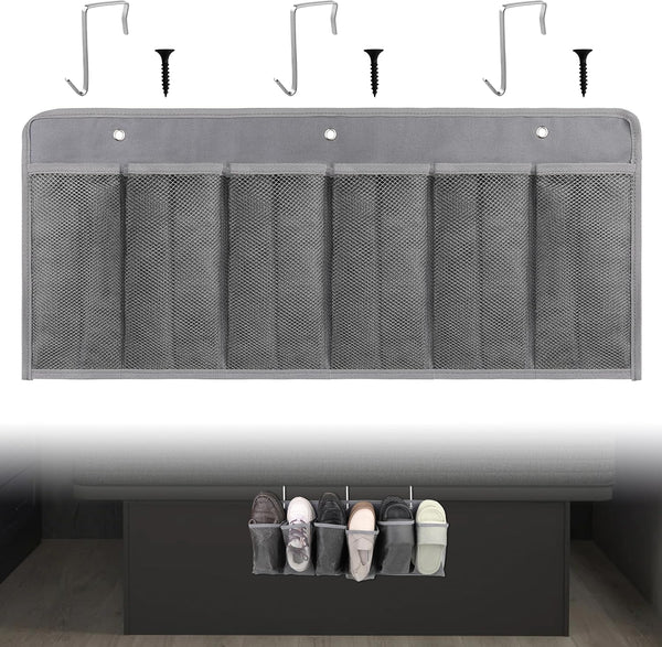 RVZONE RV Shoe Pockets 6 Large Pockets Heavy Hanging Bedside Storage Organizer