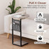 32" Vagusicc C Shaped End Table, Adjustable Height Small Side Table for Couch and Recliner, Tall Couch Side Table Slide