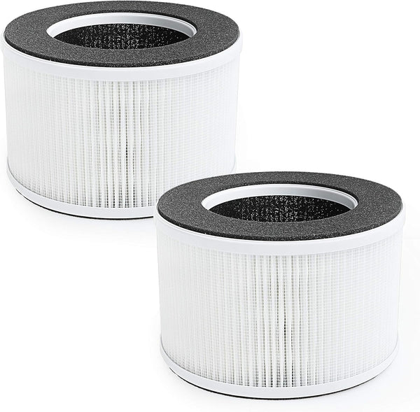 Flintar True HEPA Replacement Filter, Compatible with hOmeLabs Home 4-in-1 Compact HEPA Air Purifier, 2-Pack