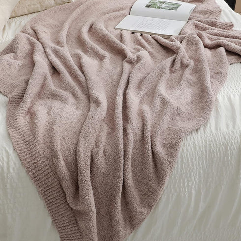 Cozy 53x71) bearberry Super Soft Fluffy Throw Blanket Lightweight Warm Throw Blankets for Couch Bed Sofa All Season