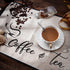 CRASPIRE 2pcs Coffee Maker Mat, 20”X 14” Burlap Placemat with Fabric Backing for Kitchen Counter Coffee Bar Accessories
