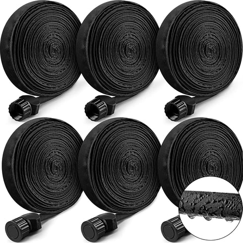 Weysat 6 Pcs Garden Soaker Hose 25 Ft 1/2" Flat Double Layer