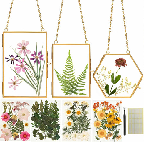 Relaxing Garden Pressed Flower Craft Kit for Adults & Women, DIY Floating
