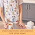 SPOTTED DOG GIFT COMPANY Apron - Cute Cats Themed Kitchenware, 100% Cotton, 37"x28" Cooking and Baking Gift